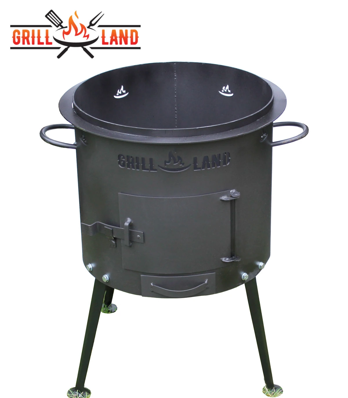 feuerofen/utschak für kasan/kazan 12 – 17 l Ø 40cm design feuerofen "grill land", stahl 3 mm
